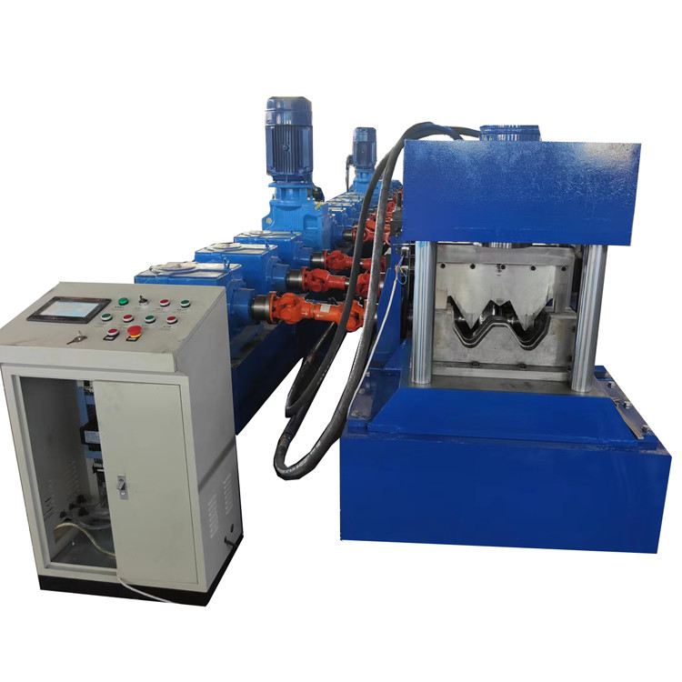11kw 5.5kw জিআই হাইওয়ে গার্ডরিল রোল ফর্মিং মেশিন Cr12Mov কাটিং ব্লেড উপাদান