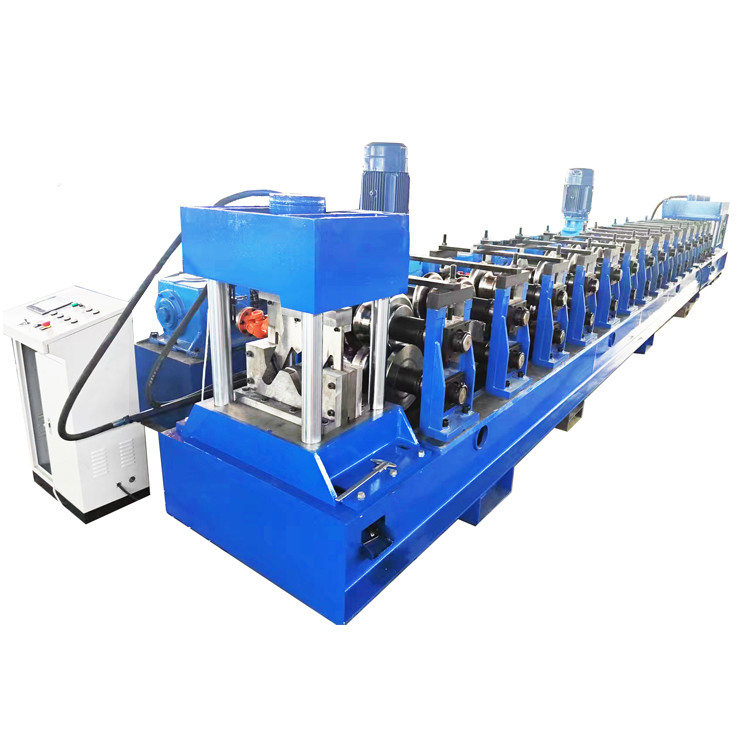11kw 5.5kw জিআই হাইওয়ে গার্ডরিল রোল ফর্মিং মেশিন Cr12Mov কাটিং ব্লেড উপাদান