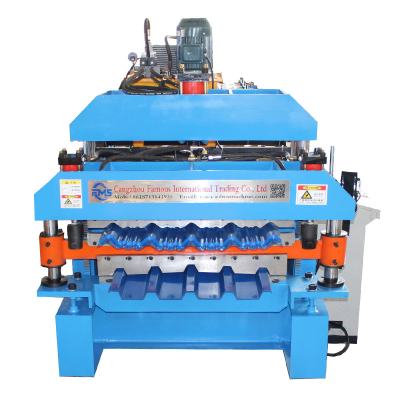 2024 নতুন 380V 60Hz 3Ph ডাবল লেয়ার ছাদ রোল ফর্মিং মেশিন 840 Trapezoidal এবং 836