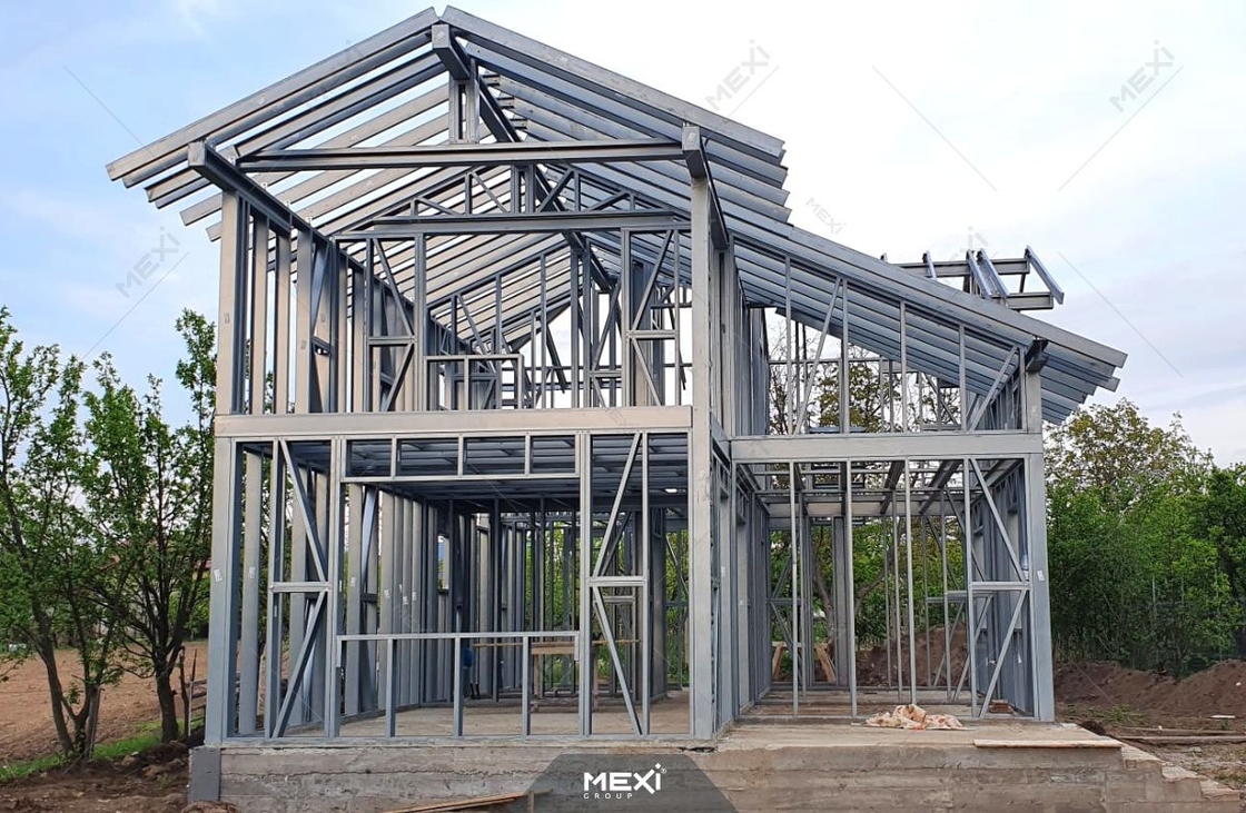 ২০২৪ সেরা দাম উচ্চ সোজা হালকা গজ স্টিল ভিলা ফ্রেম রোল ফর্মিং মেশিন