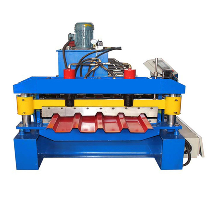 IBR 686 প্রোফাইল এক স্তর রোল গঠন মেশিন Plc নিয়ন্ত্রণ এবং জলবাহী কাটিং