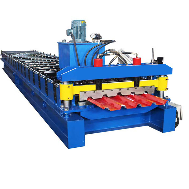 IBR 686 প্রোফাইল এক স্তর রোল গঠন মেশিন Plc নিয়ন্ত্রণ এবং জলবাহী কাটিং