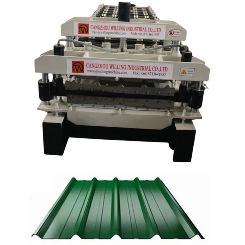 1250mm প্রস্থ ডাবল স্তর Ibr ছাদ টাইলস রোল ফর্মিং মেশিন নির্মাণ ব্যবসার জন্য