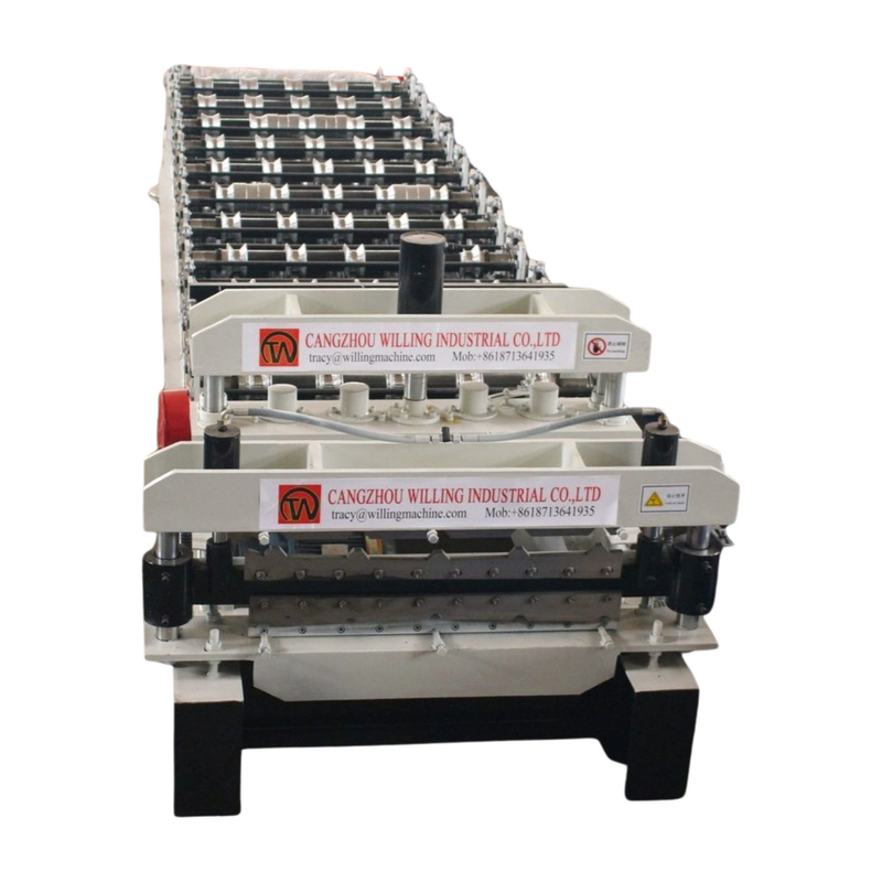 1250mm প্রস্থ ডাবল স্তর Ibr ছাদ টাইলস রোল ফর্মিং মেশিন নির্মাণ ব্যবসার জন্য