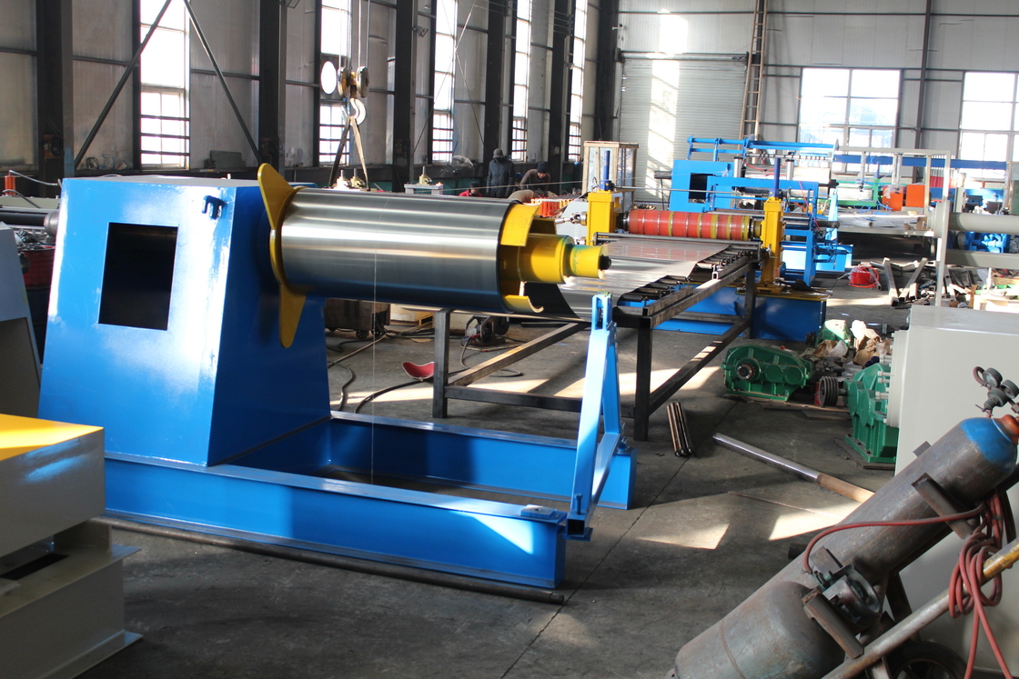 1200mm প্রস্থ 3-6mm ইস্পাত কয়েল উচ্চ গতির slicing উত্পাদন লাইন মেশিন সঙ্গে জলবাহী Uncoiler এবং Recoiler