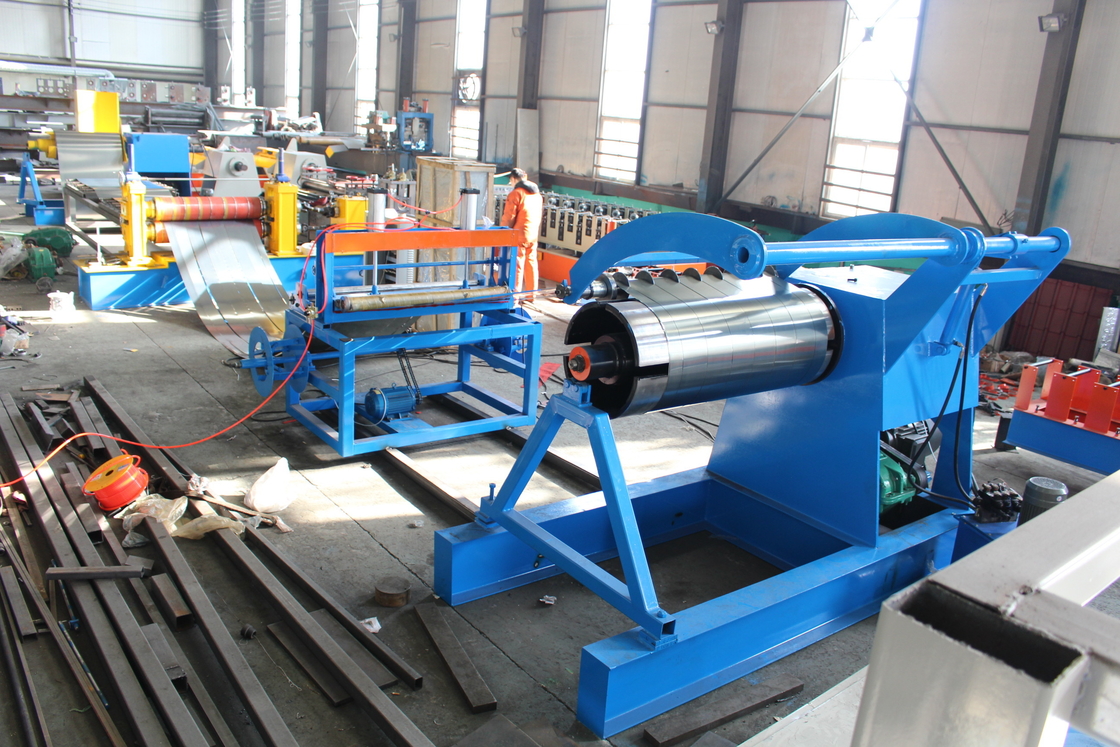 1200mm প্রস্থ 3-6mm ইস্পাত কয়েল উচ্চ গতির slicing উত্পাদন লাইন মেশিন সঙ্গে জলবাহী Uncoiler এবং Recoiler
