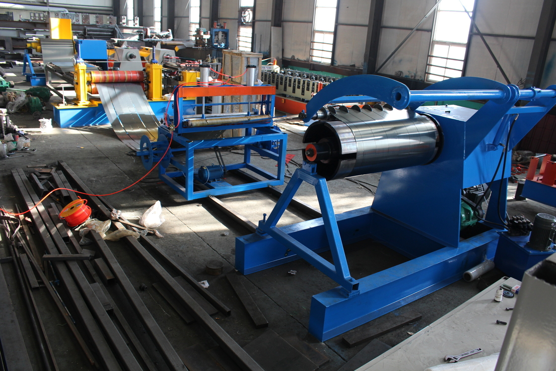 1200mm প্রস্থ 3-6mm ইস্পাত কয়েল উচ্চ গতির slicing উত্পাদন লাইন মেশিন সঙ্গে জলবাহী Uncoiler এবং Recoiler