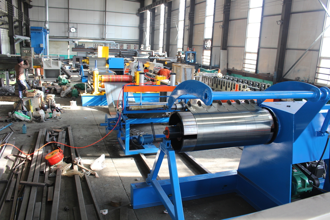 1200mm প্রস্থ 3-6mm ইস্পাত কয়েল উচ্চ গতির slicing উত্পাদন লাইন মেশিন সঙ্গে জলবাহী Uncoiler এবং Recoiler