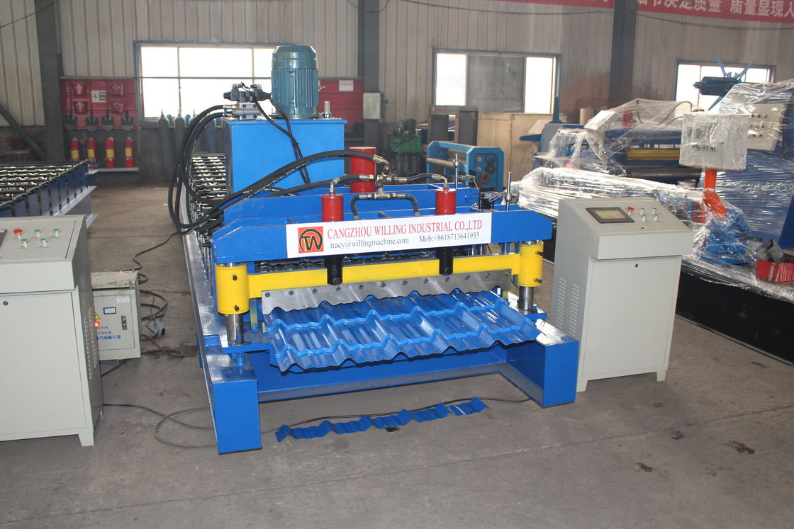 380v 50hz 2025 নতুন ডিজাইন কাস্টমাইজেশন গ্যালভ্যালুম ছাদ প্যানেল রোল ফর্মিং মেশিন পিএলসি