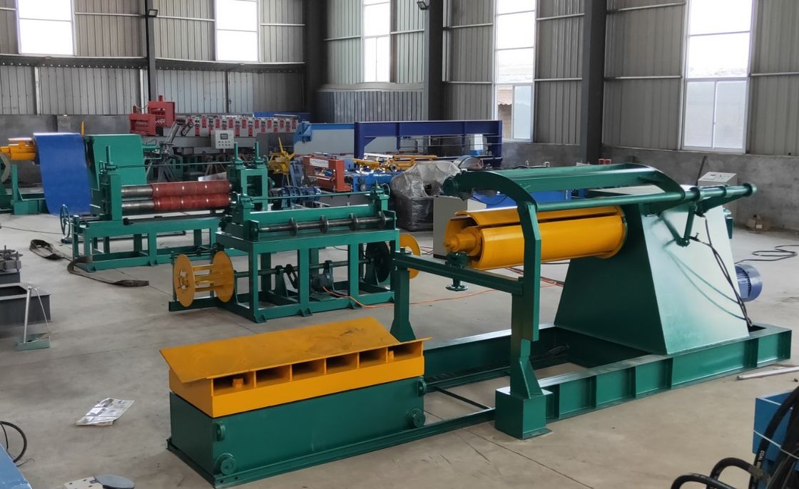 380v 50hz হাই স্পিড স্টীল কয়েল Slitter হাইড্রোলিক Uncoiler এবং Recoiler সঙ্গে উত্পাদন লাইন কাটার মেশিন