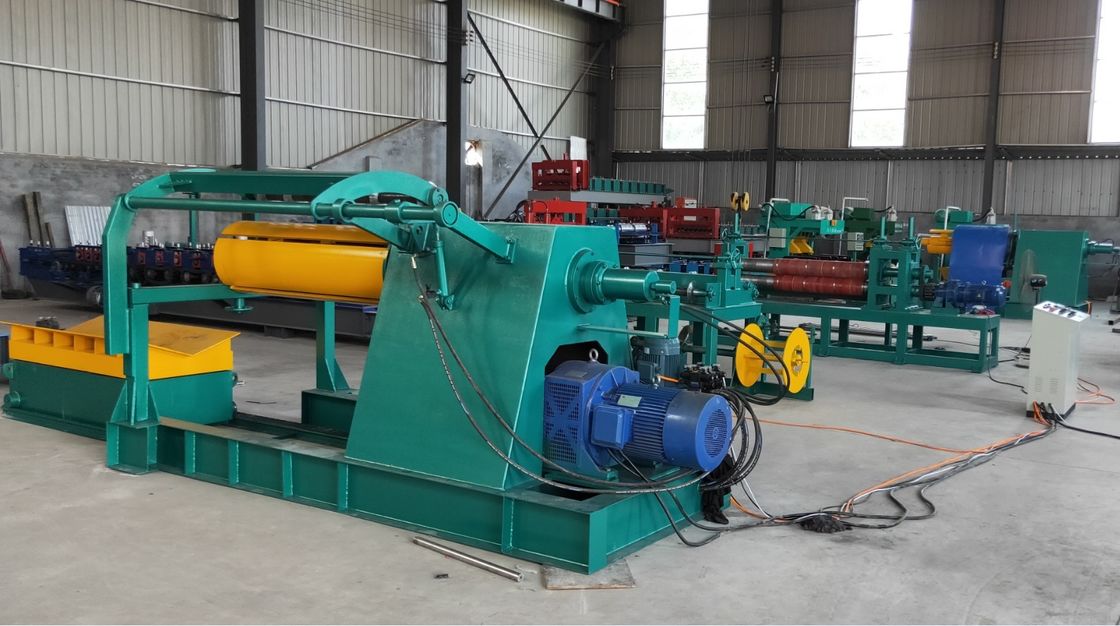 380v 50hz হাই স্পিড স্টীল কয়েল Slitter হাইড্রোলিক Uncoiler এবং Recoiler সঙ্গে উত্পাদন লাইন কাটার মেশিন