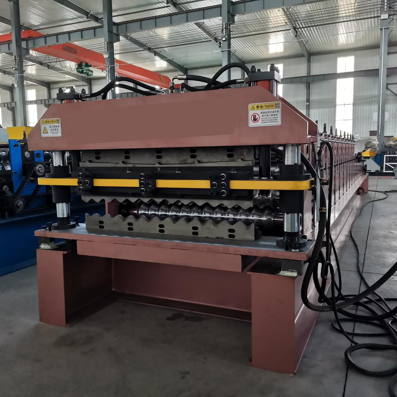 Plc 0.80mm ডাবল লেয়ার রোল ফর্মিং মেশিন 15m/min Ppgi প্যানেল ছাদের জন্য