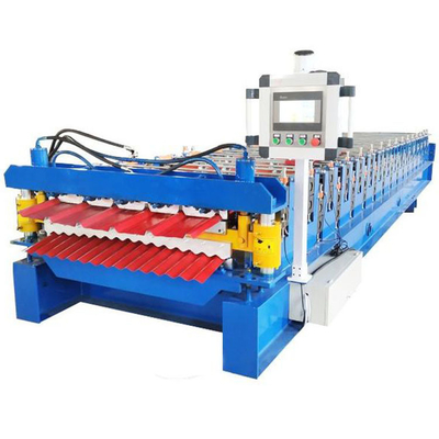 7.5m * 1.2m * 1.5m আকার Trapezoid এবং ছাদ শিল্পের জন্য corrugated ছাদ টাইল মেশিন