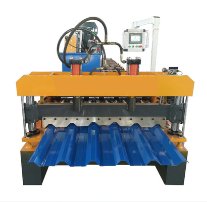 380V 50HZ 3P রিব প্যানেল রোল ফর্মিং মেশিন স্টিল রুফিং শিট মেকিং মেশিন