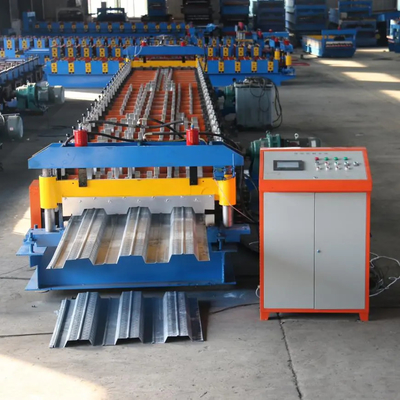 70mm রোলার ব্যাসার্ধ মেঝে ডেক গঠন মেশিন 380v 50hz 3 ফেজ ভোল্টেজ