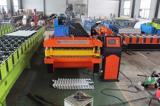 ধাতু ইস্পাত ছাদের জন্য Plc কন্ট্রোল 0.3mm ডাবল লেয়ার রোল ফর্মিং মেশিন